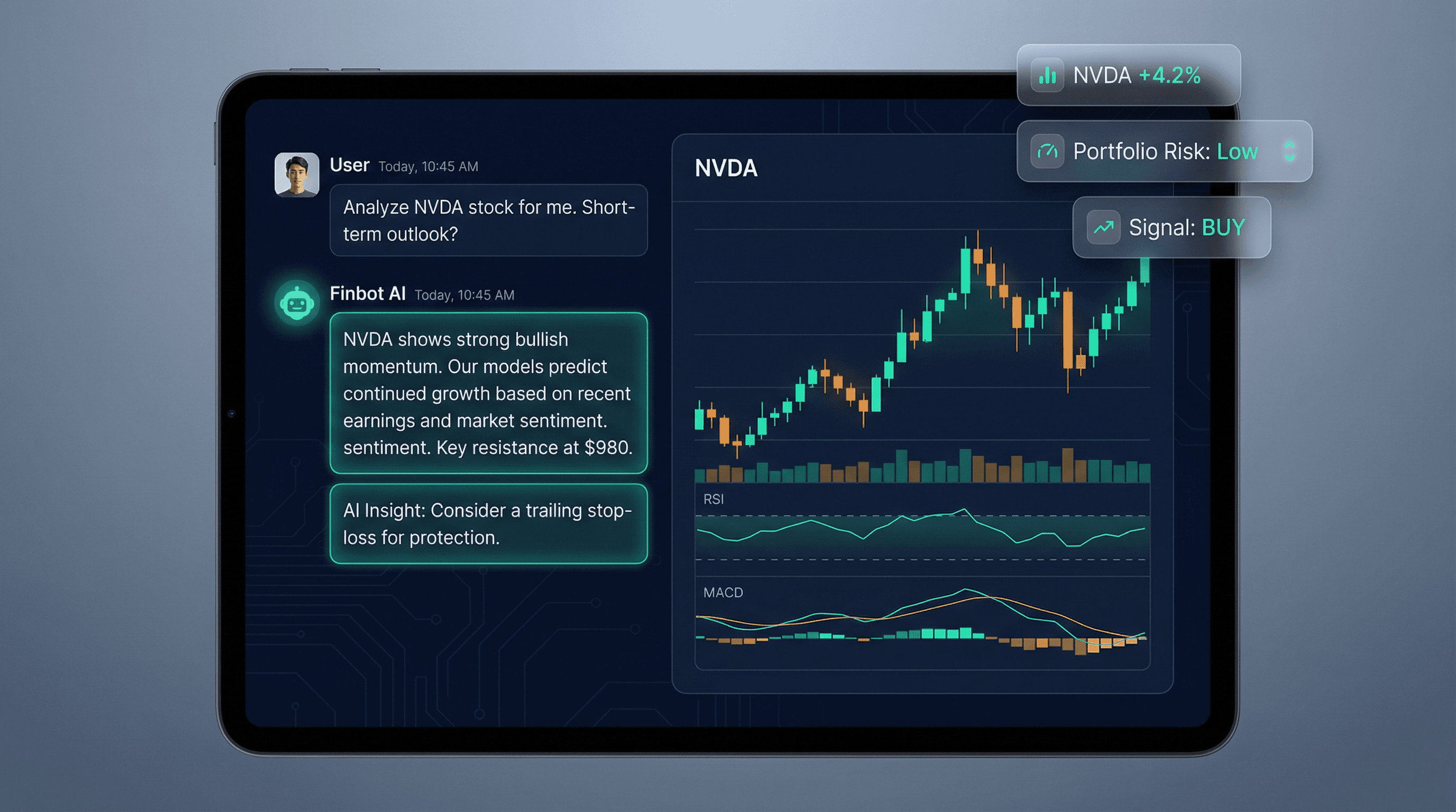 MPL.Capital Interfaz de chat AI: análisis de mercado conversacional